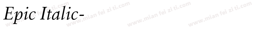 Epic Italic字体转换